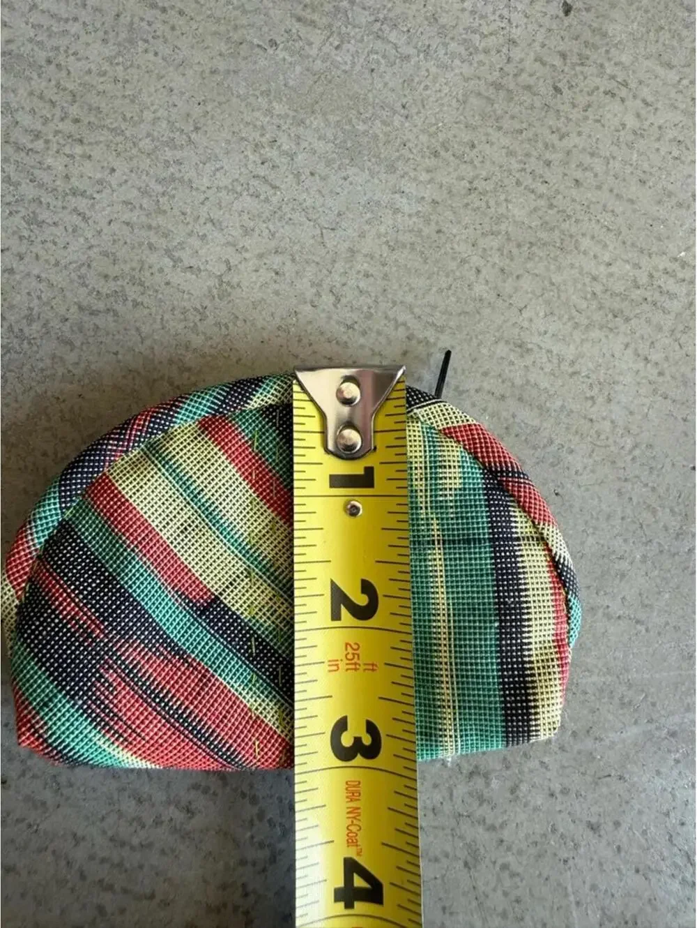 Handmade Bogo Plaid Coin Pouch / Small Zipper Mini Wallet